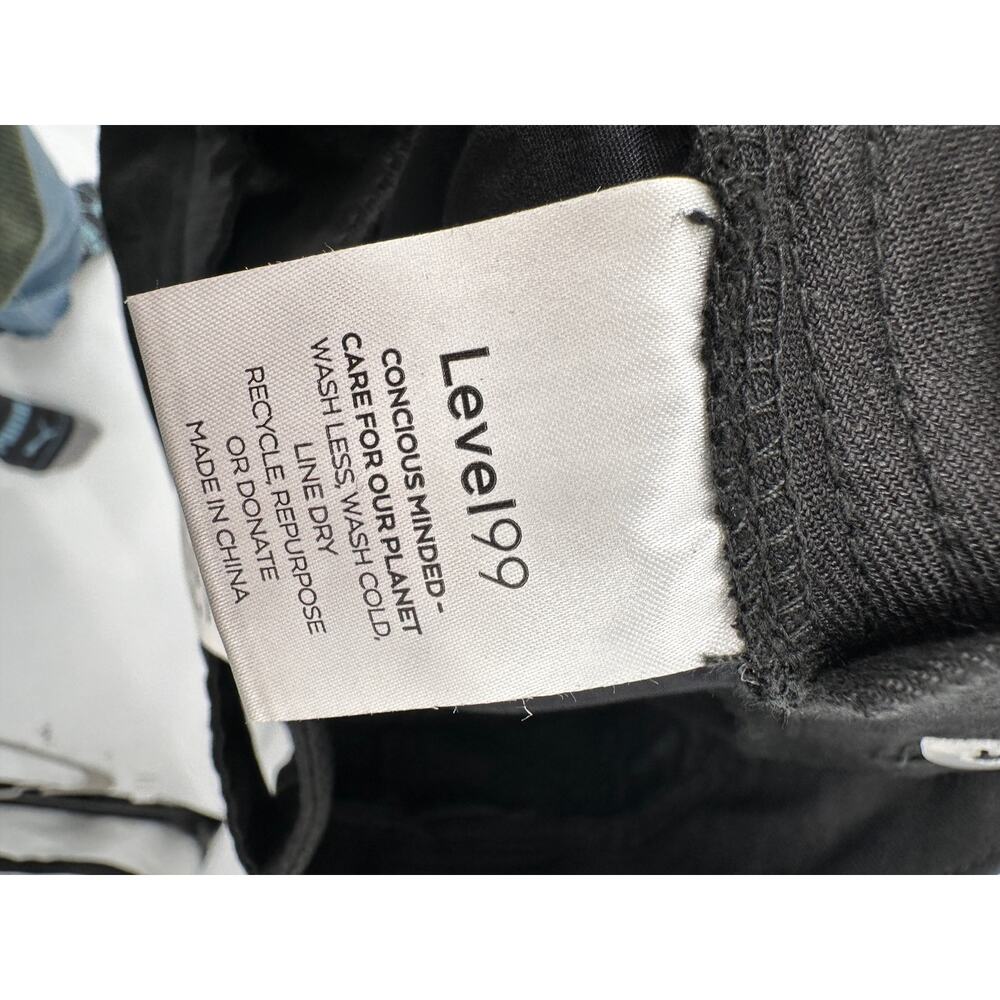 LEVEL99 NWT Bette Seamed Tie Waist Linen Straight Leg Trouser in Black // 00 - Picture 11 of 14
